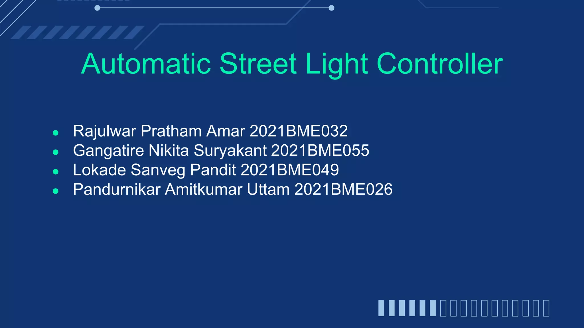 Automatic street light controller ppt.pdf | Technology & Computing