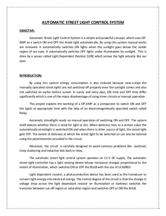 Automatic Street Light Control System automatic-street-light-control-system