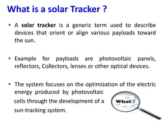 Automatic sun tracking system | PPTX