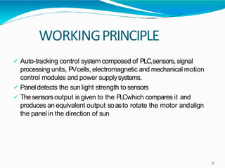 Automatic sun tracking system | PPTX
