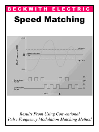 B E C K W I T H E L E C T R I C
Speed Matching
Results From Using Conventional
Pulse Frequency Modulation Matching Method
 