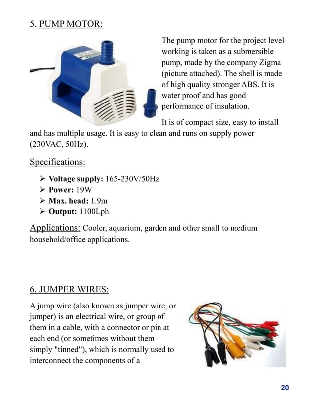 Automatic tank level control using arduino mega converted | PPTX
