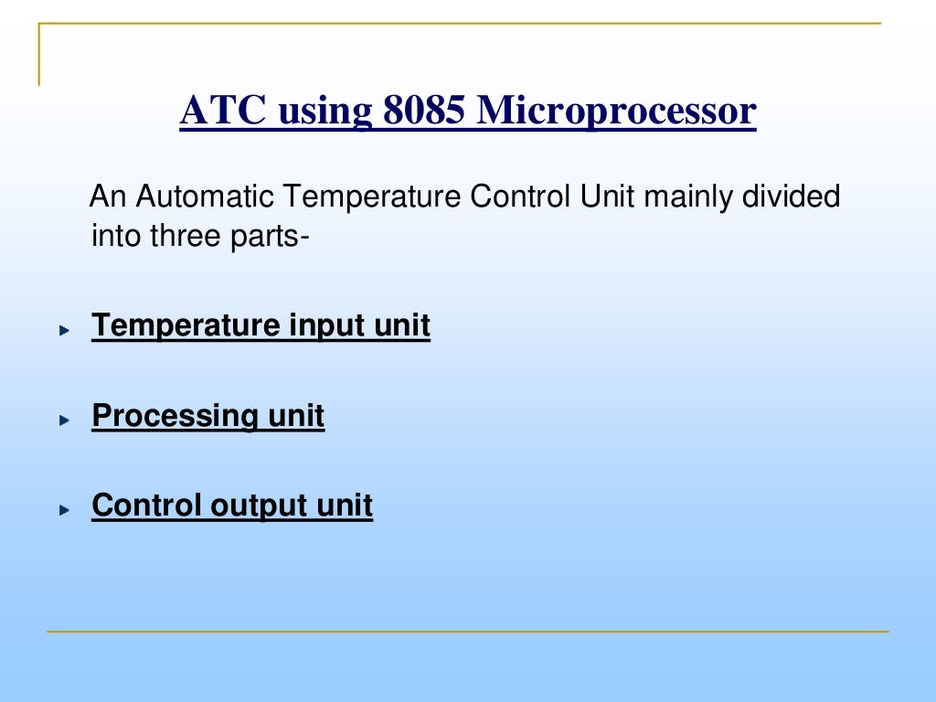 Automatic temperature control using 8085 microprocessor
