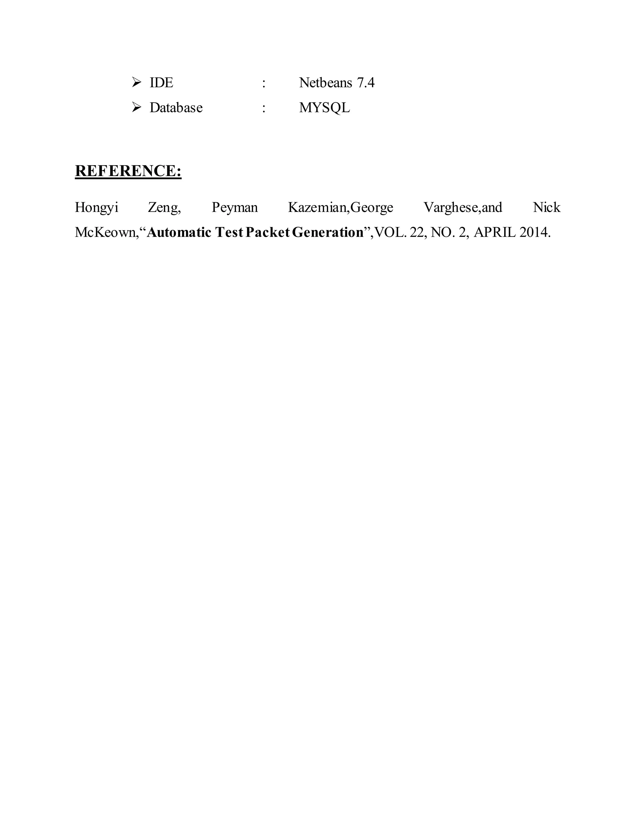 2014 IEEE JAVA NETWORKING PROJECT Automatic test packet generation | PDF