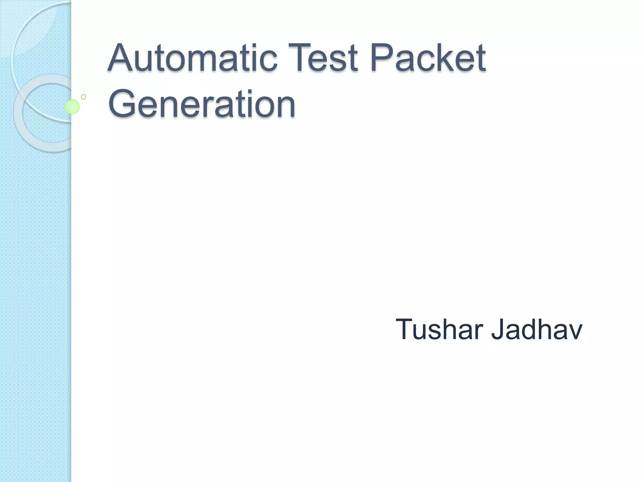 Automatic test packet generation | PPT