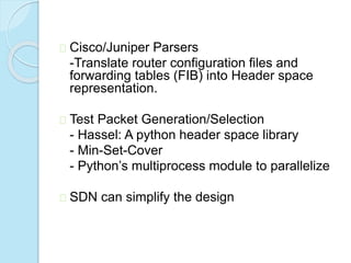 Automatic test packet generation | PPTX