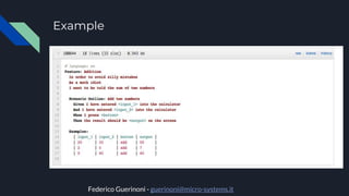 Example
Federico Guerinoni - guerinoni@micro-systems.it
 