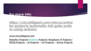 Building an Automatic Toll Gate System Using Arduino for Vehicle Access ...