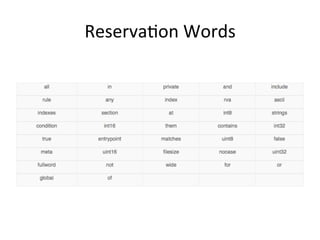 Reserva'on 
Words 
 