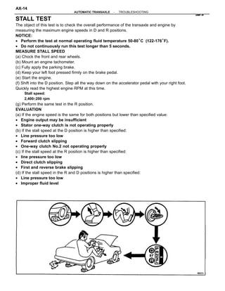 Stall Test Automatic transaxle | PDF