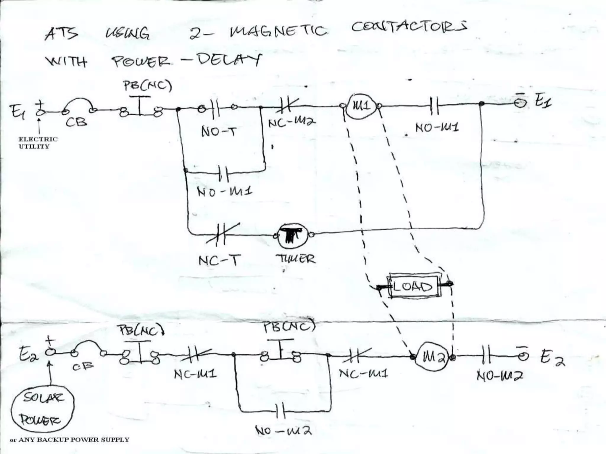 Automatic Transfer Switch (ATS) using Two- Magnetic Contactors With ...