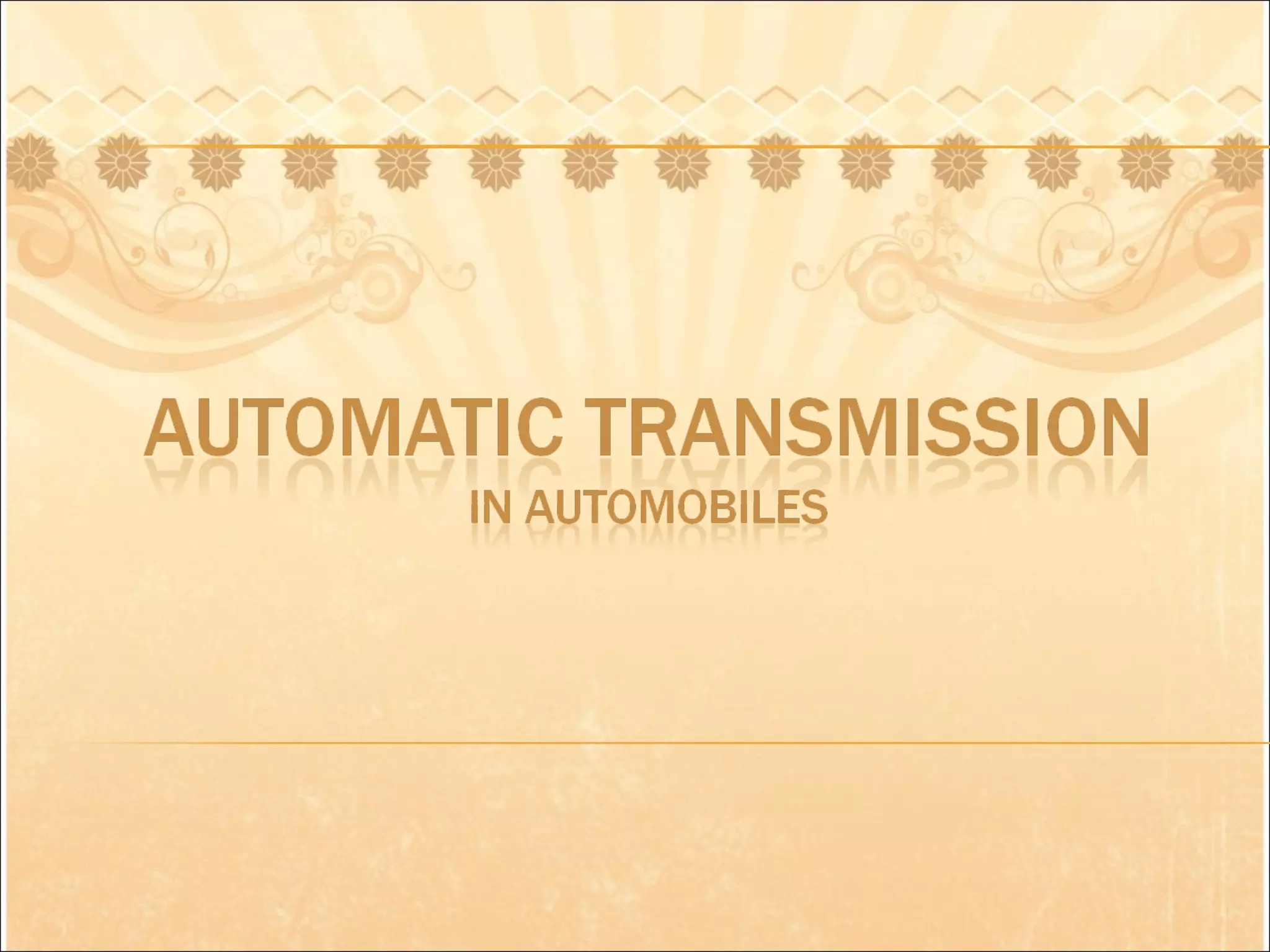 Automatic transmission | PPT