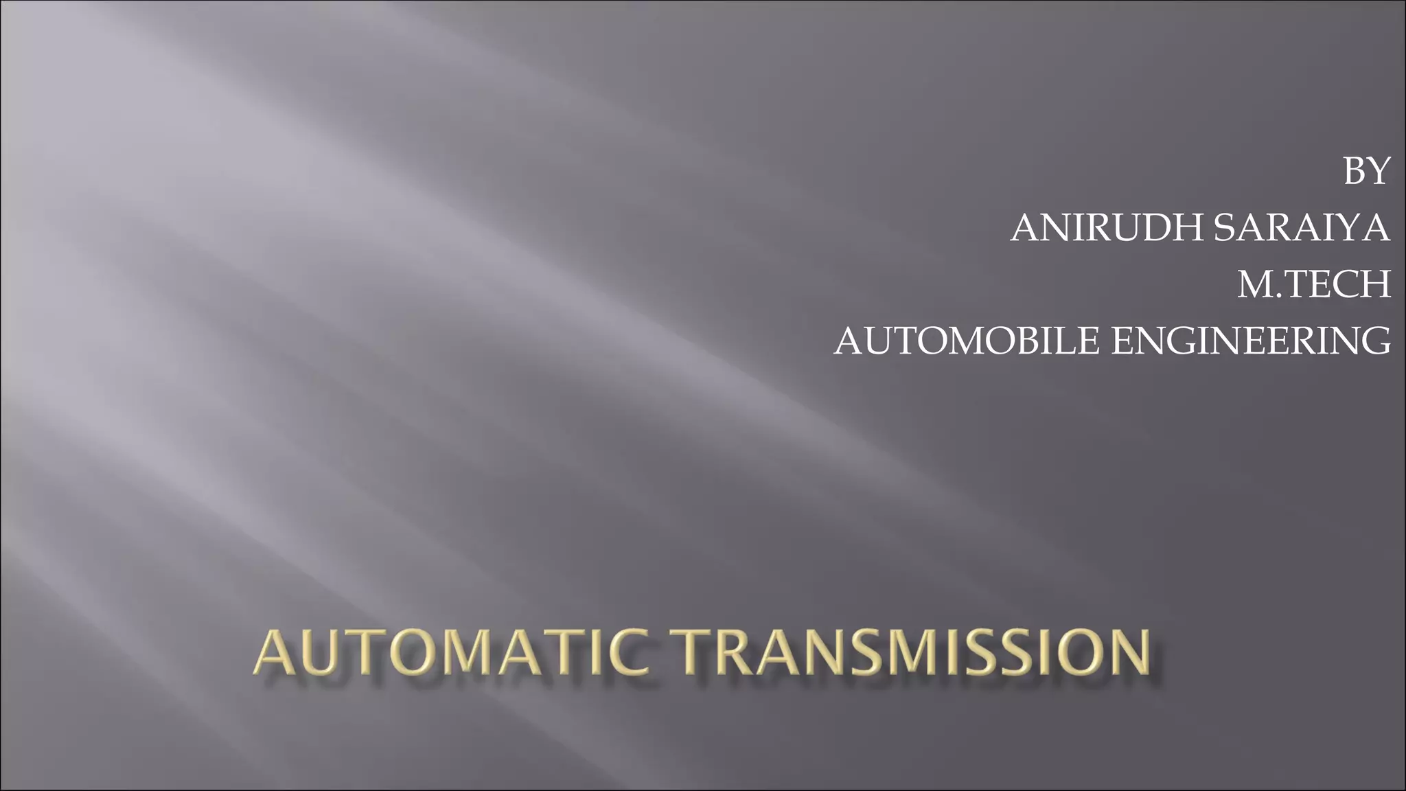 Automatic transmission | PPT