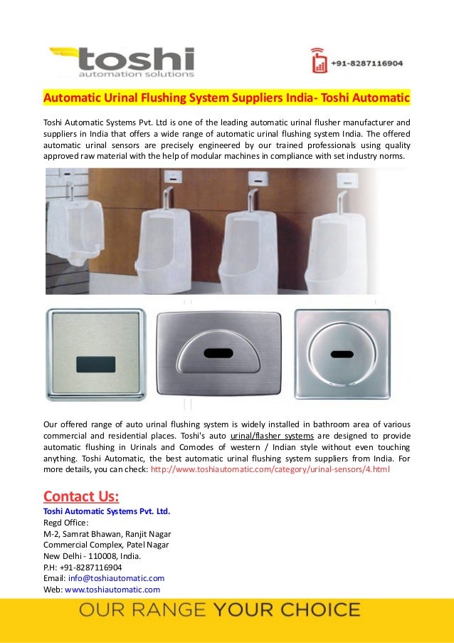Automatic Urinal Flushing System Suppliers India Toshi Automatic