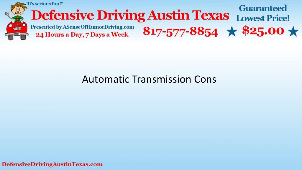 Automatic versus manual transmissions