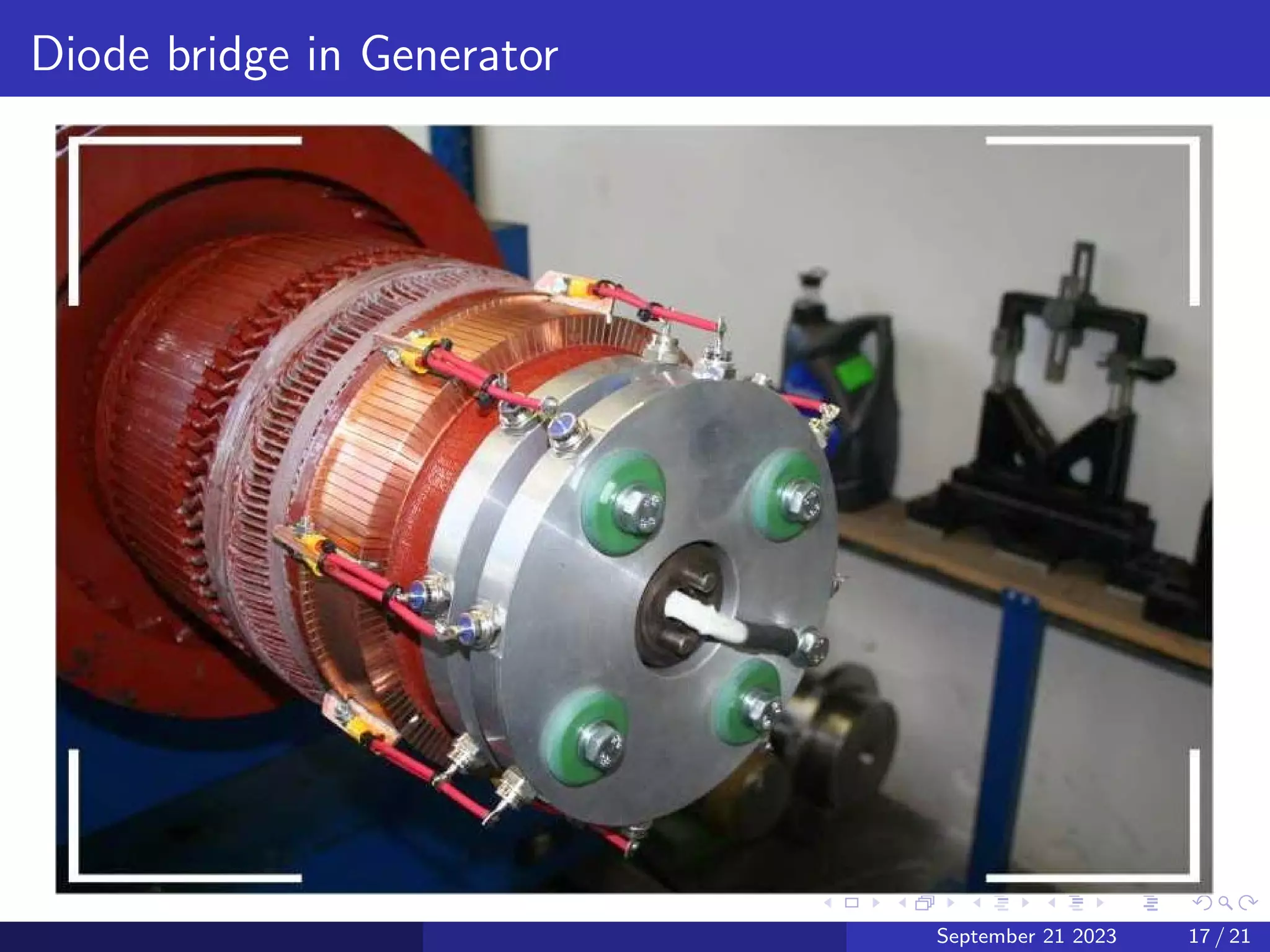 Diode bridge in Generator
September 21 2023 17 / 21
 