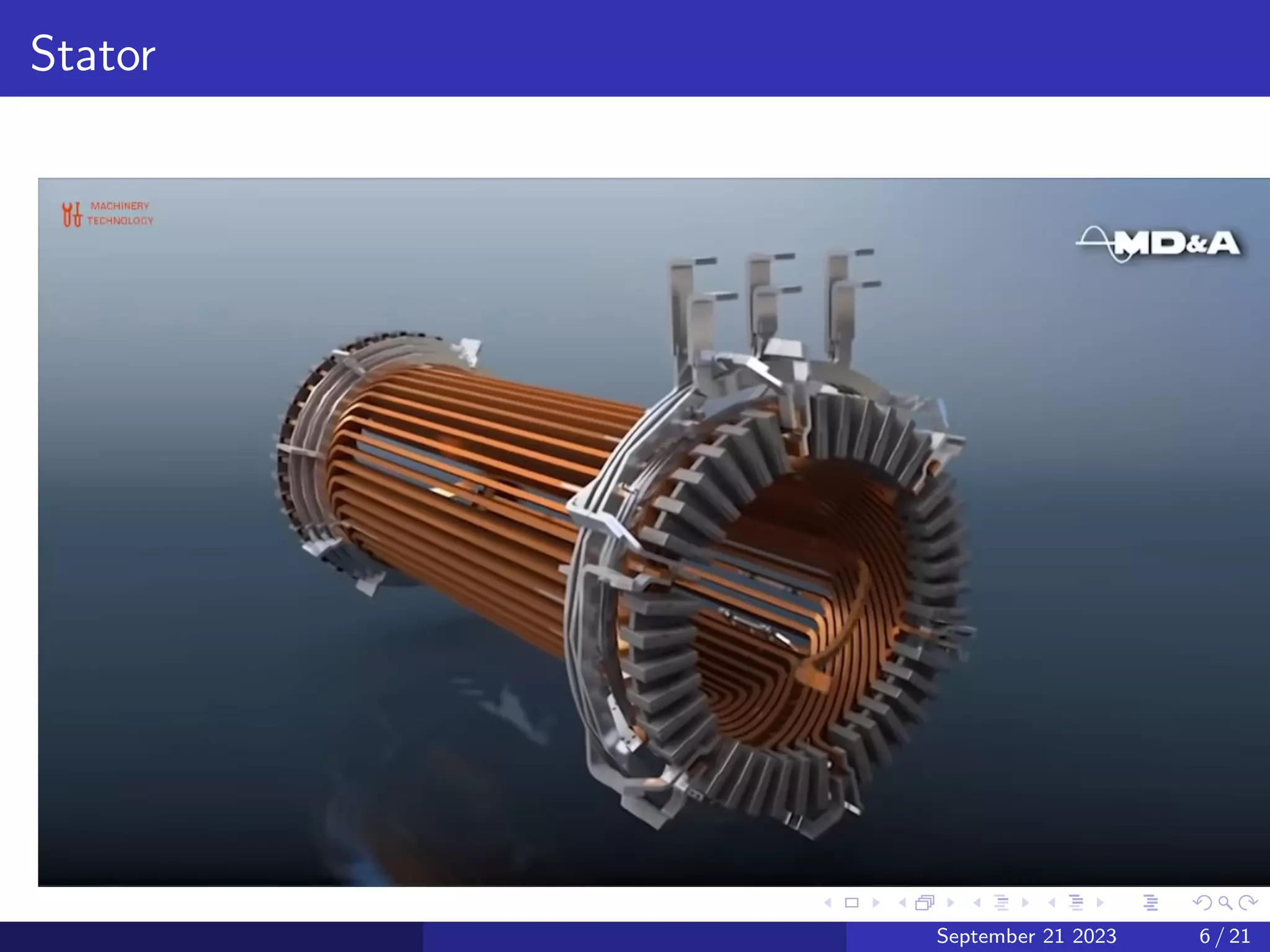 Stator
September 21 2023 6 / 21
 