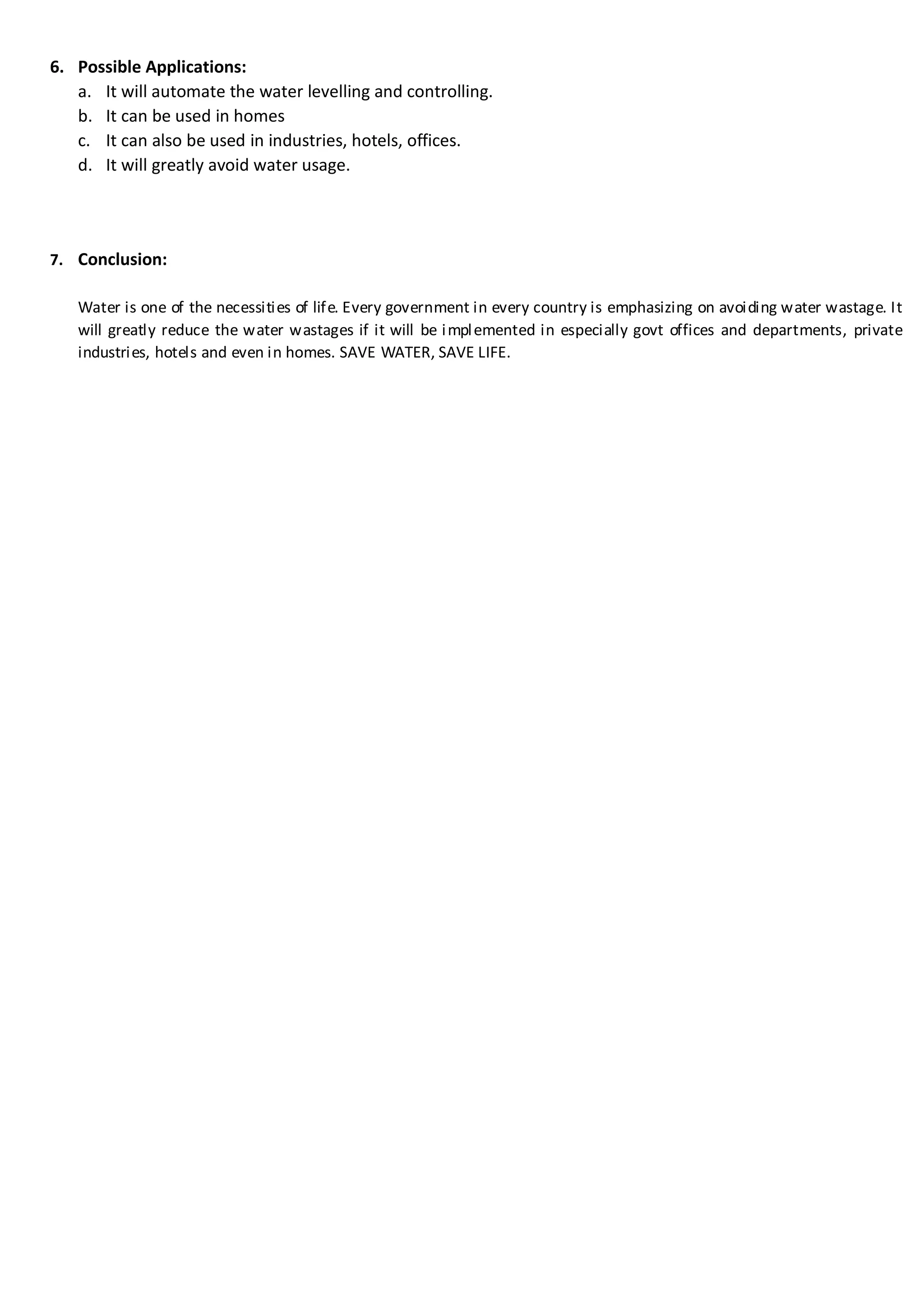 Automatic water level monitoring and control system using IoT | PDF