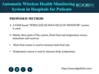Automatic Wireless Health Monitoring System In Hospitals For Patients ...