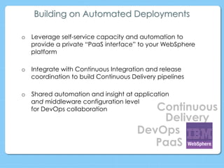 Automating and Accelerating Application Deployments to IBM WebSphere ...