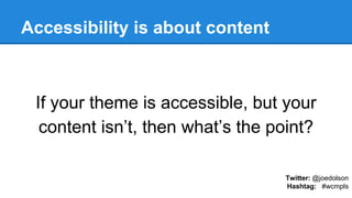 Automating Accessibility: WordCamp Minneapolis 2015