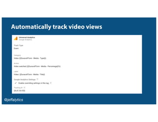 @jeffalytics
Automatically track video views
 