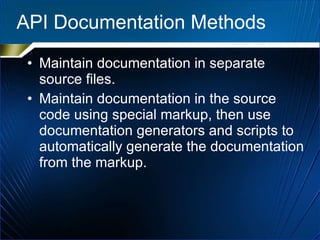 Automating API Documentation | PPT | Web Design and HTML | Internet