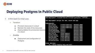 Automating a PostgreSQL High Availability Architecture with Ansible | PPTX