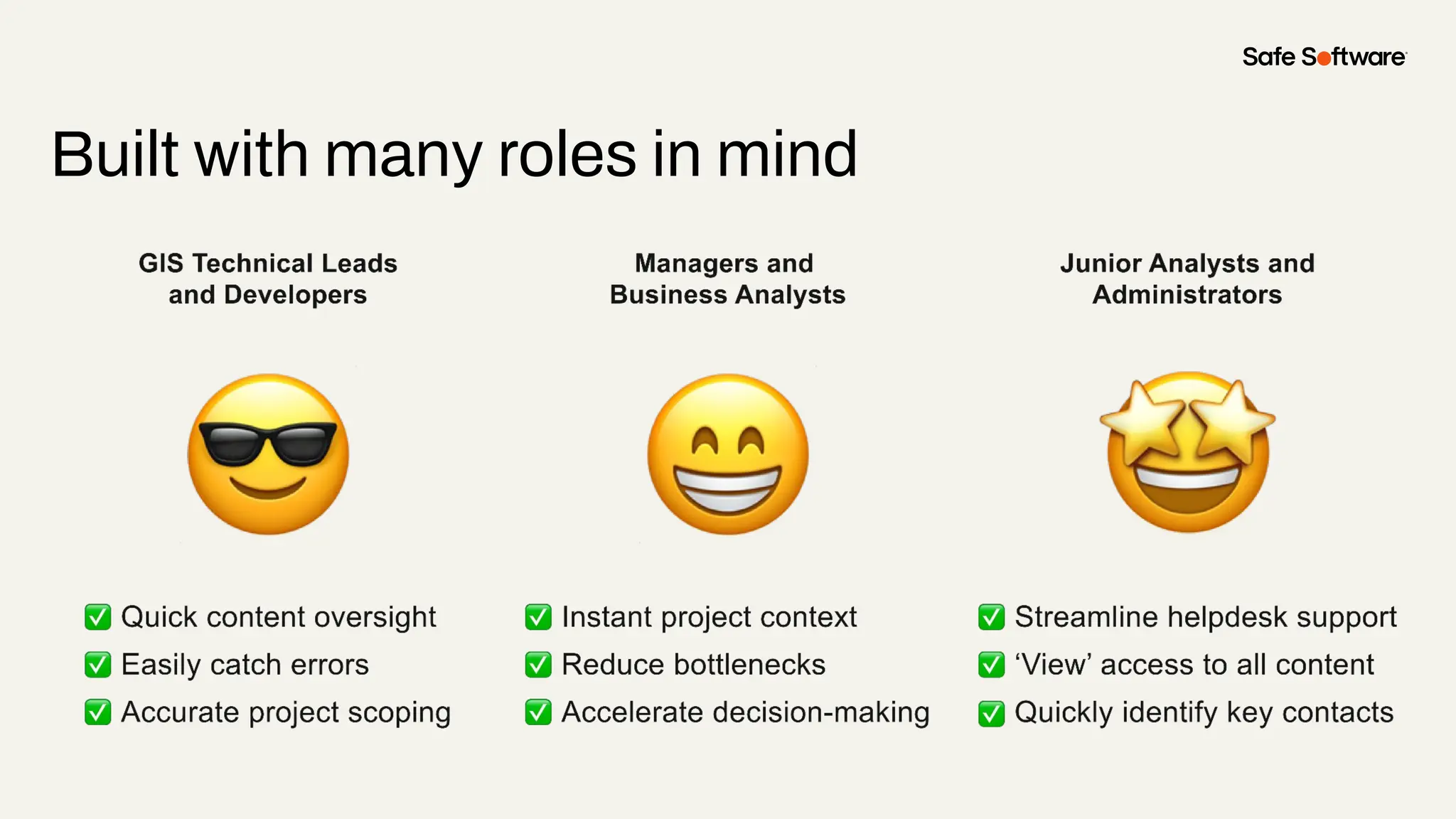 Built with many roles in mind
 