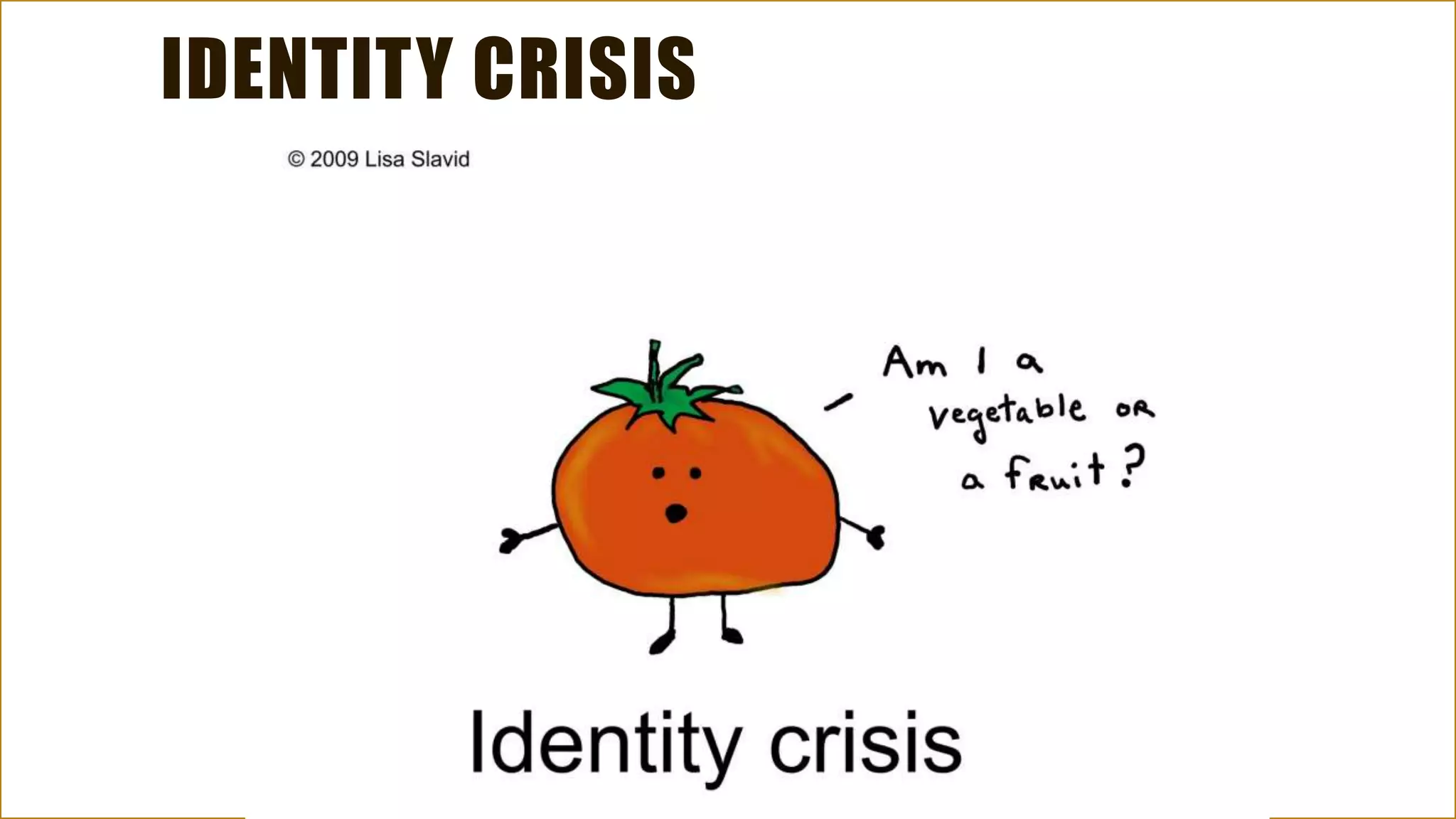 IDENTITY CRISIS
 