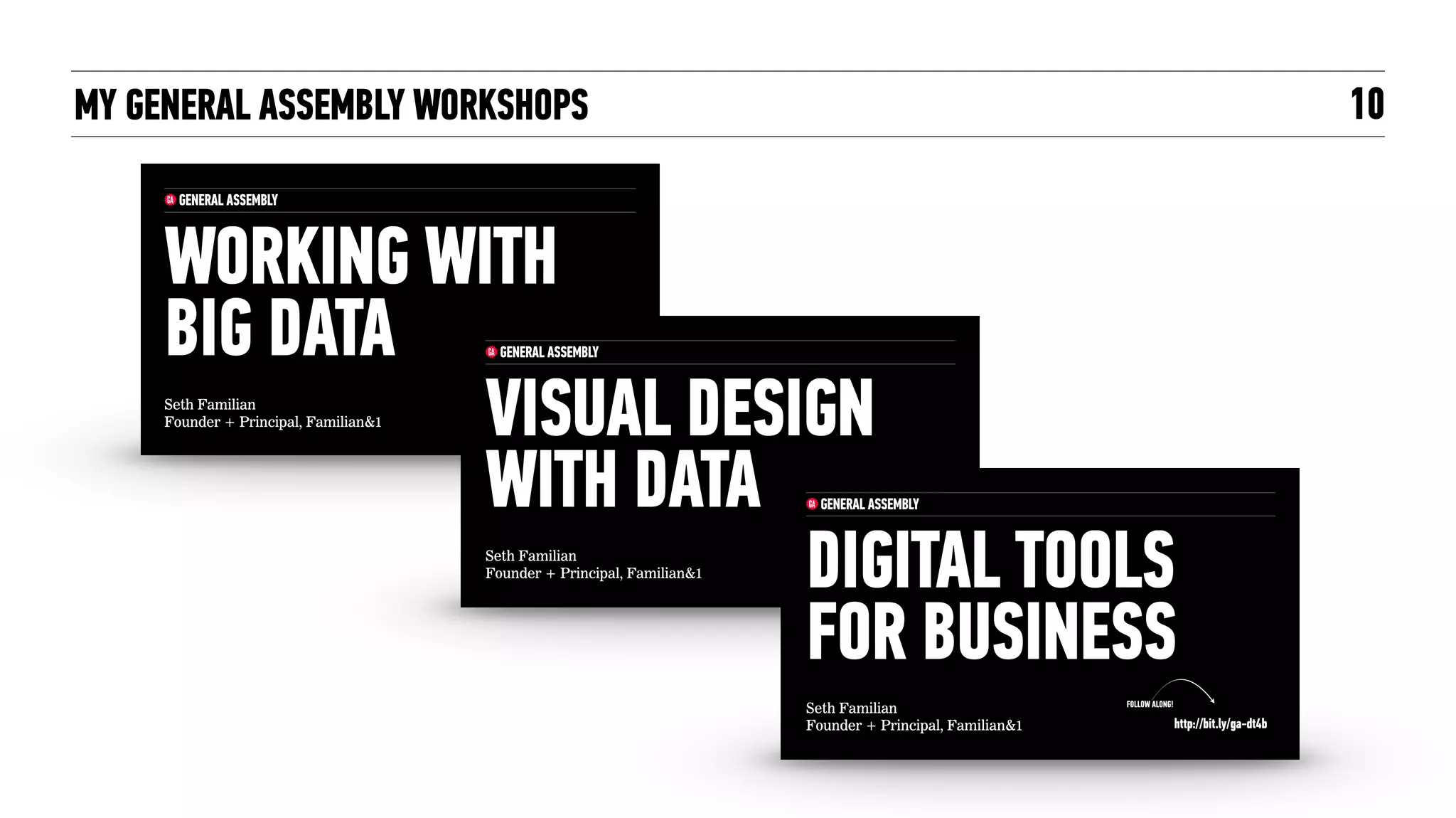 A BIT ABOUT ME 10MY GENERAL ASSEMBLY WORKSHOPS
 