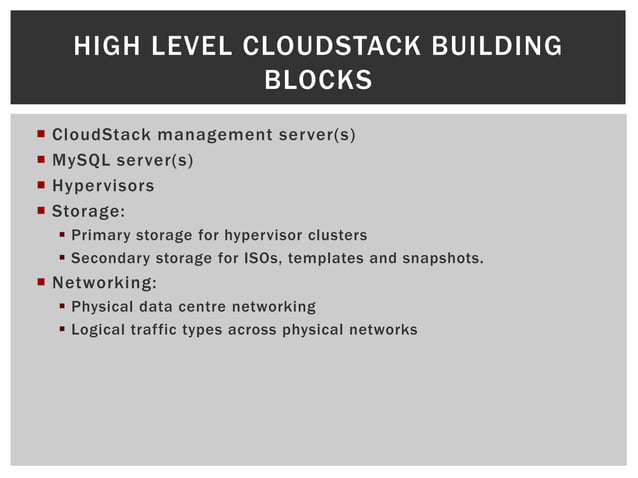Automating CloudStack and hypervisor installation and configuration | PPT