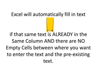 Automating data entry in excel | PPTX