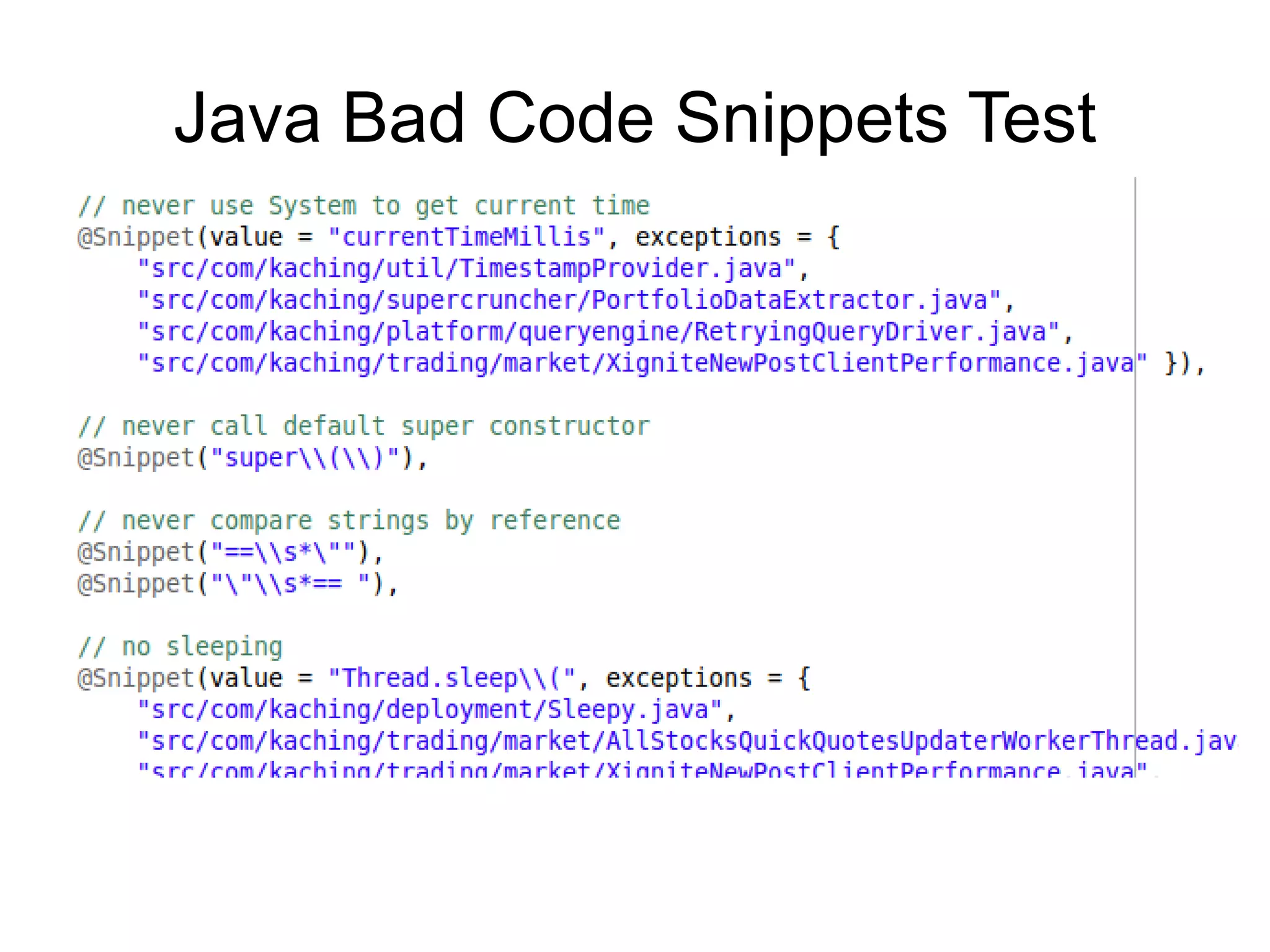 Static analysis 