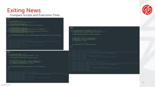 @wswebcreation
Exiting News
55
Compare Scripts and Execution Time
 