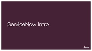 ServiceNow Intro
8
 