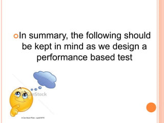 Automating performance based tests | PPTX