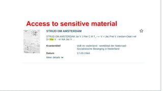 Access to sensitive material
 