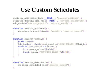 Use Custom Schedules 