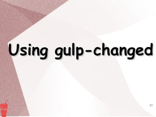 57
Using gulp-changedUsing gulp-changed
 
