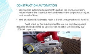 Automation in civil engineering , TECH | PPTX