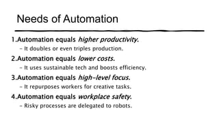 Automation in Operations Management: Boosting Efficiency and Productivity