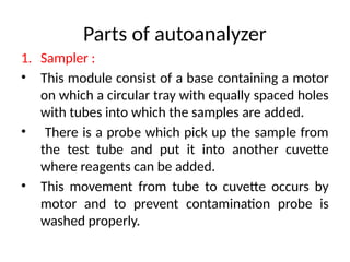 Autoanalyzer Diagram automation biochemistry by surbhi pictorial .pptx