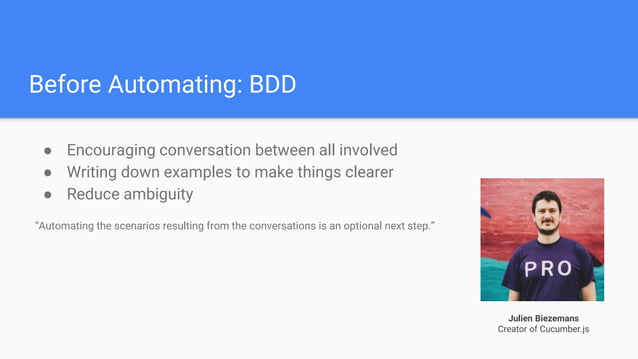 Writing automation tests with python selenium behave pageobjects | PPT