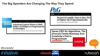 The Big Spenders Are Changing The Way They Spend 
#thinkAdU 
 