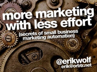 WordPress Marketing Automation | Erik Wolf | WordCamp Chicago 2013