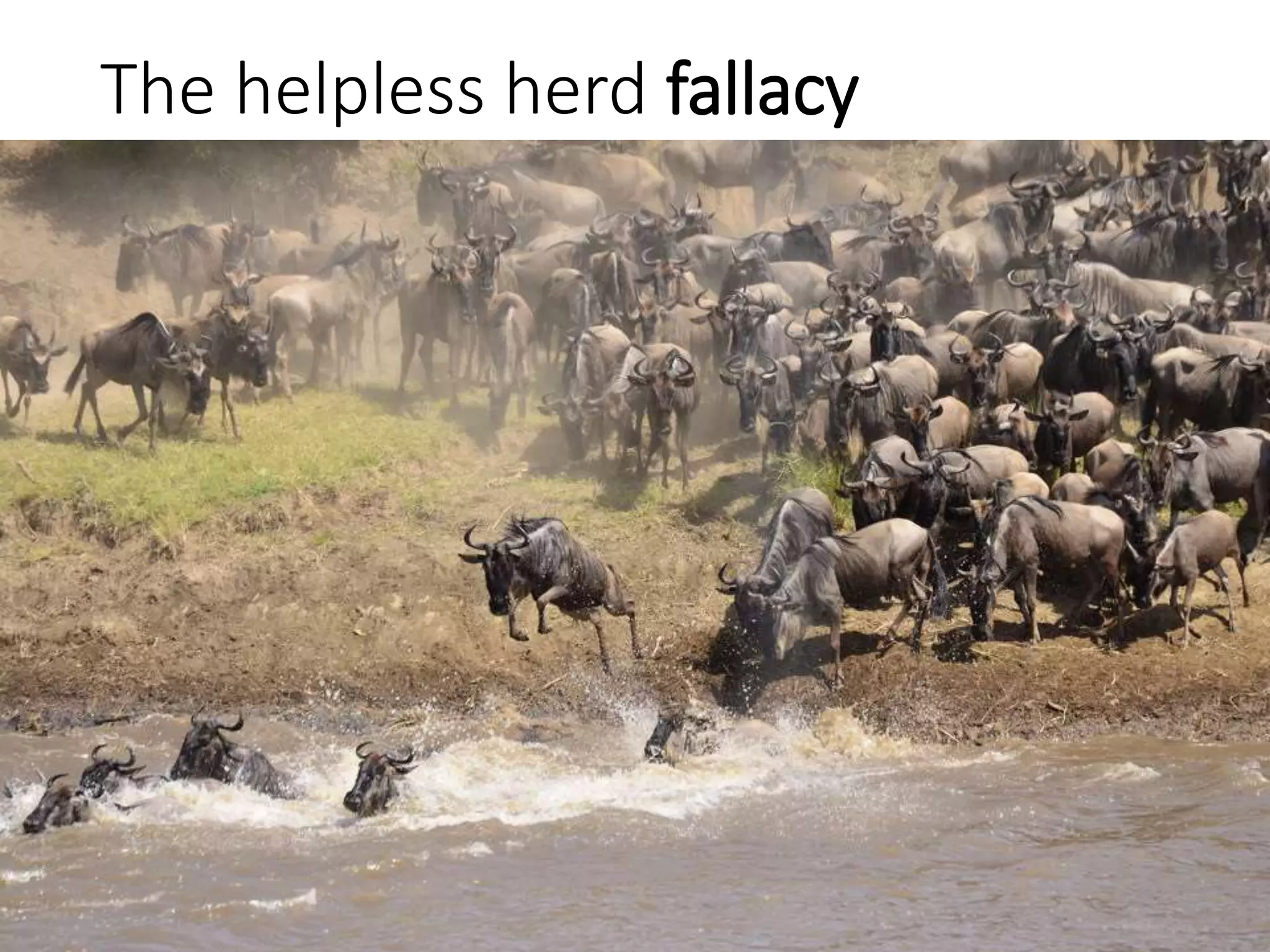 The helpless herd fallacy
 