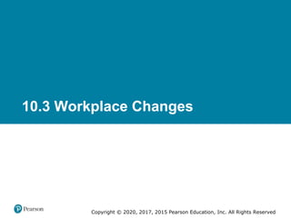 Copyright © 2020, 2017, 2015 Pearson Education, Inc. All Rights Reserved
10.3 Workplace Changes
 