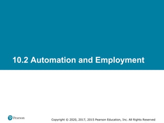 Copyright © 2020, 2017, 2015 Pearson Education, Inc. All Rights Reserved
10.2 Automation and Employment
 