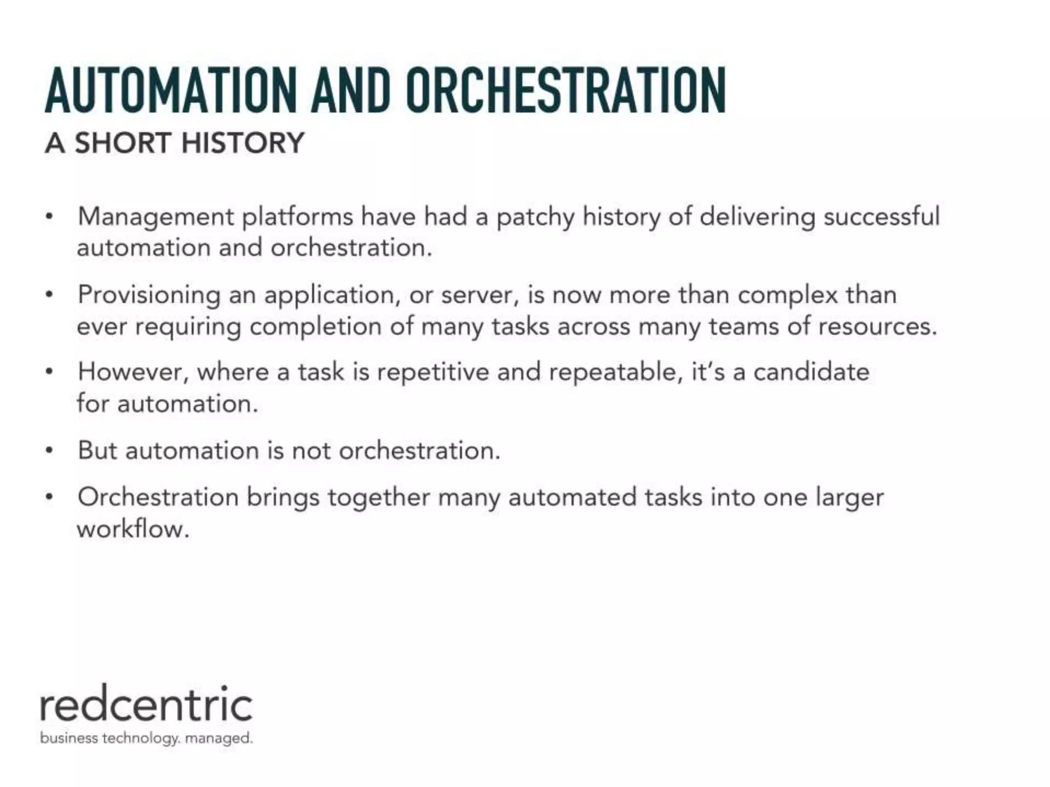 Using Automation and Orchestration in IT service provision